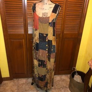 Patchwork sleeveless dress